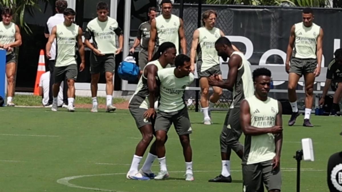 Encerrona de Camavinga y Rüdiger a Rodrygo: agarrado y a puñetazos